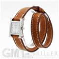 HERMES エルメス Hウォッチ HH1.110.131/VB341SS ミニ ドゥブルトゥール ナチュラルブラウン 1