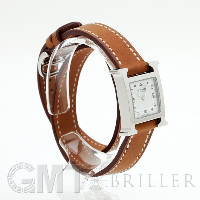 HERMES エルメス Hウォッチ HH1.110.131/VB341SS ミニ ドゥブルトゥール ナチュラルブラウン 3