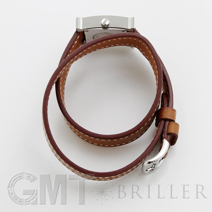 HERMES エルメス Hウォッチ HH1.110.131/VB341SS ミニ ドゥブルトゥール ナチュラルブラウン 7