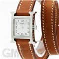 HERMES エルメス Hウォッチ HH1.110.131/VB341SS ミニ ドゥブルトゥール ナチュラルブラウン 8