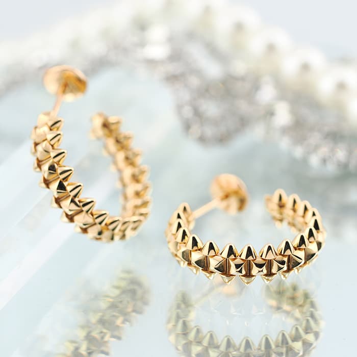 CARTIER カルティエ クラッシュ ドゥ カルティエ イヤリング SM ピンクゴールド B8301415 2