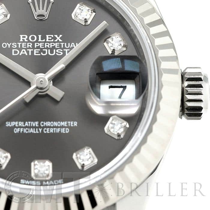 ROLEX ロレックス デイトジャスト 28 279174G ダークロジウム 10Pダイヤ 18