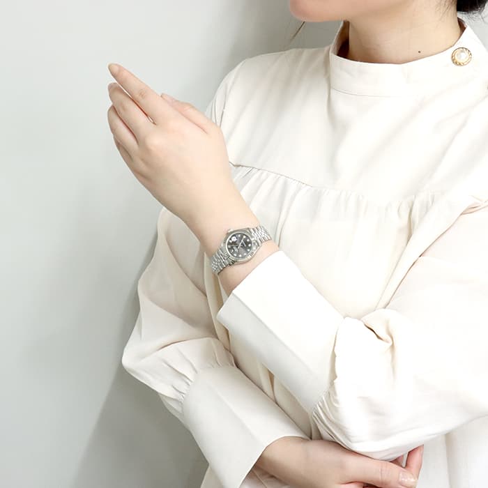 ROLEX ロレックス デイトジャスト 28 279174G ダークロジウム 10Pダイヤ 29