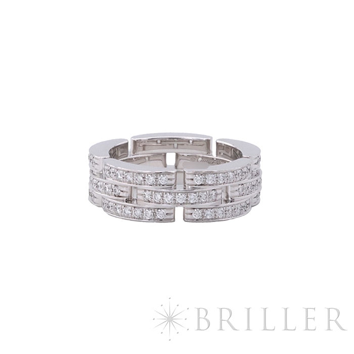 中古)CARTIER カルティエ マイヨン パンテール リング 3連 ホワイト