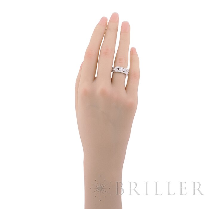 CARTIER カルティエ マイヨン パンテール リング 3連 ホワイトゴールド パヴェダイヤモンド 9号 13