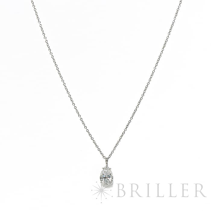 HARRY WINSTON ハリー・ウィンストン ソリティアネックレス ペアシェイプ  プラチナ メイン