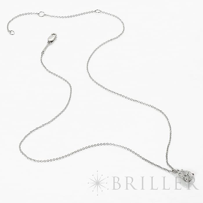 HARRY WINSTON ハリー・ウィンストン ソリティアネックレス ペアシェイプ  プラチナ 12