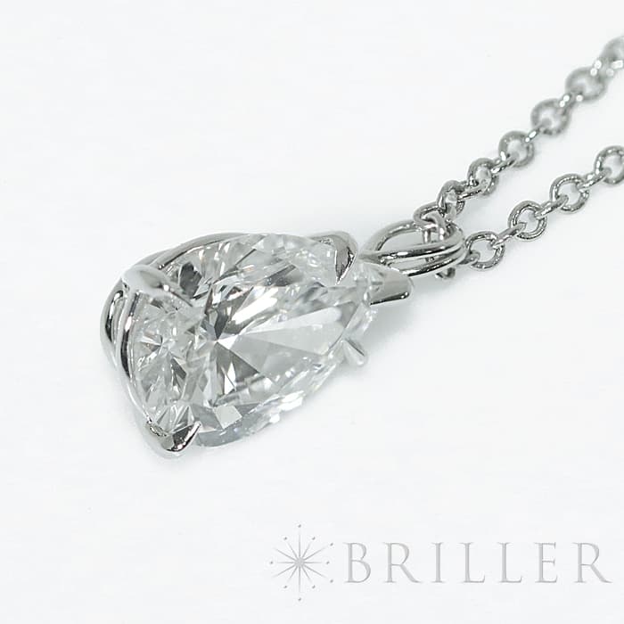 HARRY WINSTON ハリー・ウィンストン ソリティアネックレス ペアシェイプ  プラチナ 4
