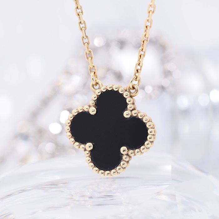 Van Cleef & Arpels ヴァン クリーフ&アーペル アルハンブラ ペンダント イエローゴールド オニキス VCARA45800 2