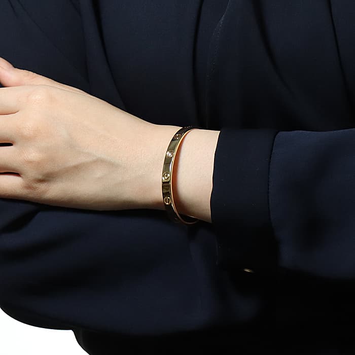 CARTIER カルティエ ラブオープン バングル イエローゴールド ダイヤモンド B6029817 13