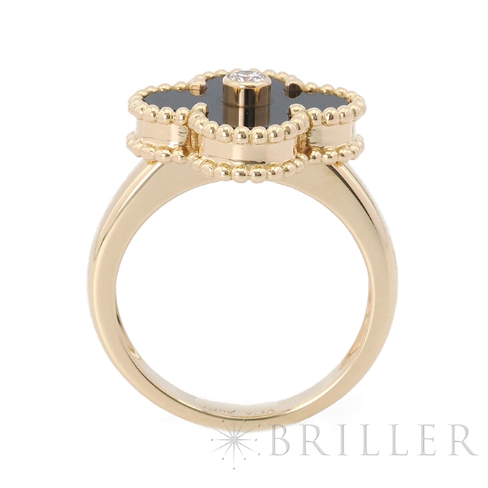 Van Cleef & Arpels ヴァン クリーフ&アーペル アルハンブラ ヴィンテージ アルハンブラ リング イエローゴールド オニキス ダイヤモンド 9号 VCARA41049 3