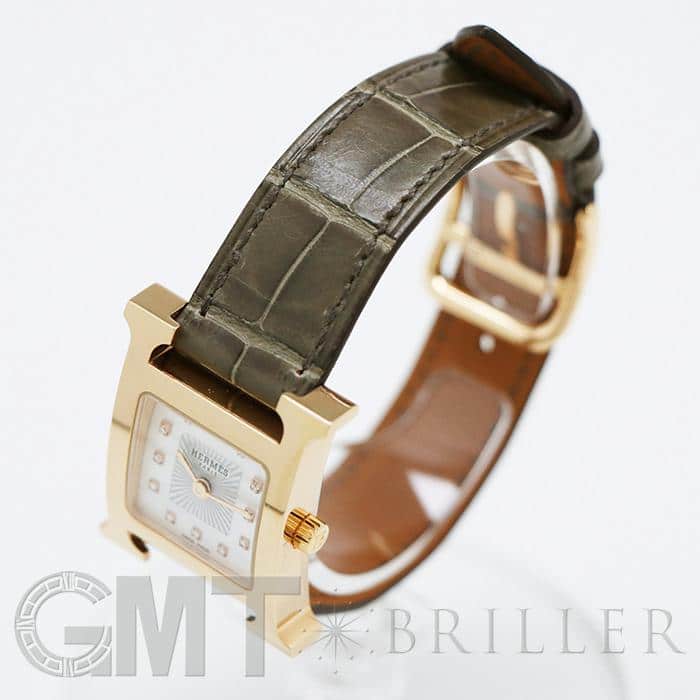 新品)HERMES エルメス Hウォッチ W053355WW00 ピンクゴールドプレー
