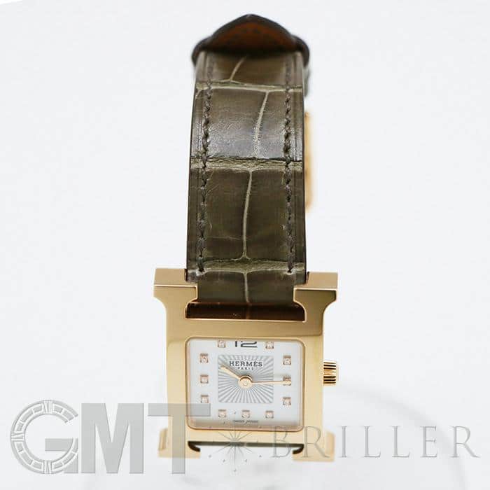 新品)HERMES エルメス Hウォッチ W053355WW00 ピンクゴールドプレー