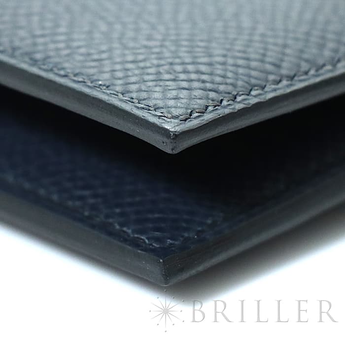 HERMES エルメス ベアン コンパクト エプソン ブルーインディゴ ゴールド金具 17