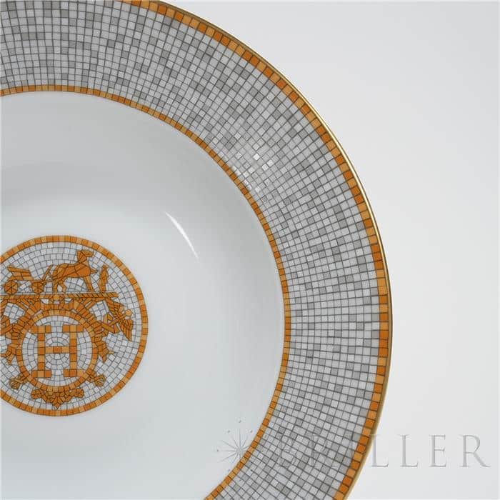 HERMES エルメス その他 スーププレート ペア モザイク 24 ゴールド  P026013P【未使用品】 9