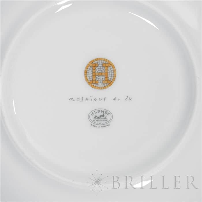 HERMES エルメス その他 スーププレート ペア モザイク 24 ゴールド  P026013P【未使用品】 13