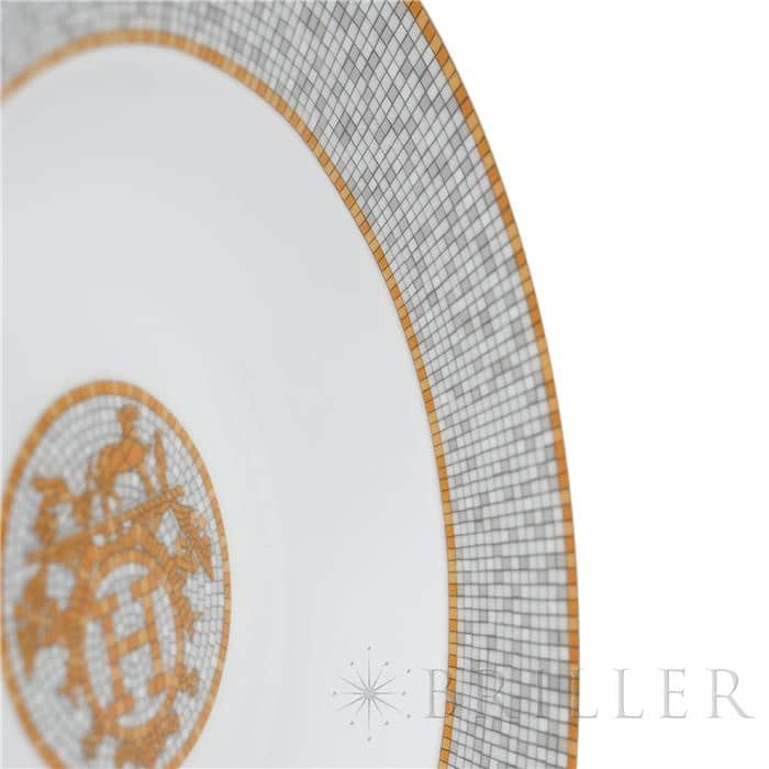 HERMES エルメス その他 スーププレート ペア モザイク 24 ゴールド  P026013P【未使用品】 26