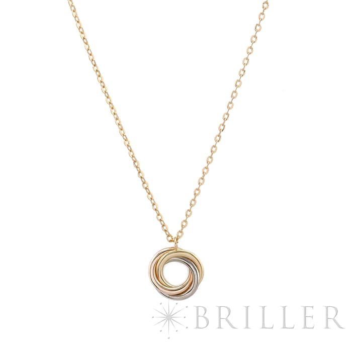 CARTIER カルティエ トリニティ ペンダント ネックレス パヴェ ダイヤモンド ホワイトゴールド イエローゴールド ピンクゴールド B7224808 1