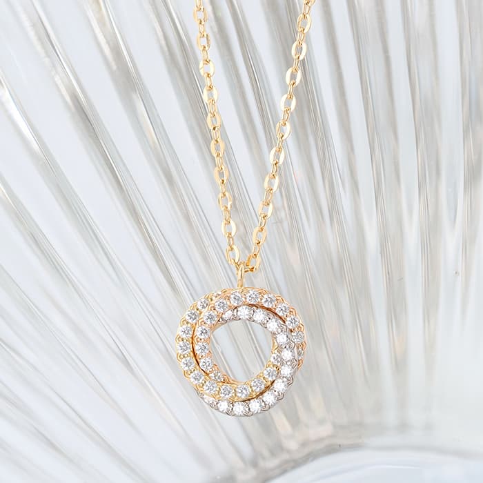 CARTIER カルティエ トリニティ ペンダント ネックレス パヴェ ダイヤモンド ホワイトゴールド イエローゴールド ピンクゴールド B7224808 2