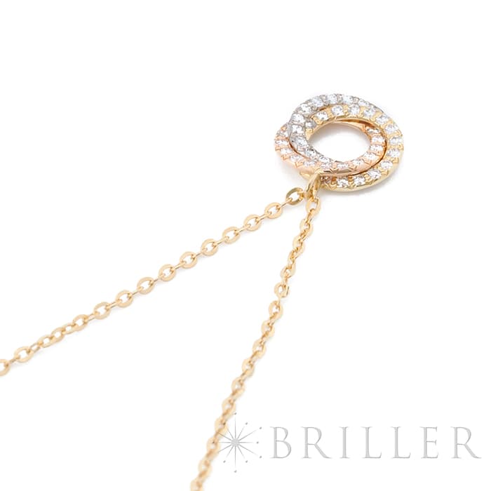 CARTIER カルティエ トリニティ ペンダント ネックレス パヴェ ダイヤモンド ホワイトゴールド イエローゴールド ピンクゴールド B7224808 8