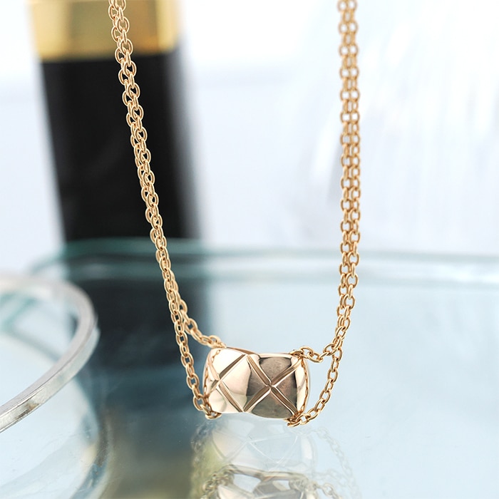 CHANEL シャネル ココ クラッシュ ネックレス ペンダント ベージュゴールド J11356 2