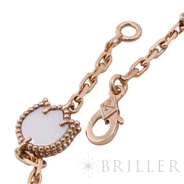 Van Cleef & Arpels ヴァン クリーフ&アーペル ラッキー スプリング ブレスレット 5モチーフ ローズゴールド マザーオブパール VCARP7RR00 10