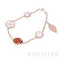 Van Cleef & Arpels ヴァン クリーフ&アーペル ラッキー スプリング ブレスレット 5モチーフ ローズゴールド マザーオブパール VCARP7RR00 4