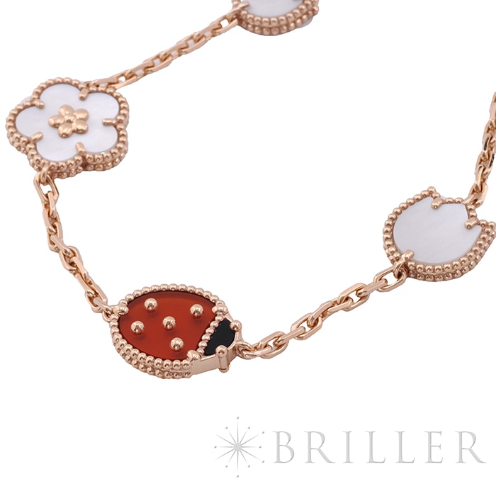 Van Cleef & Arpels ヴァン クリーフ&アーペル ラッキー スプリング ブレスレット 5モチーフ ローズゴールド マザーオブパール VCARP7RR00 5
