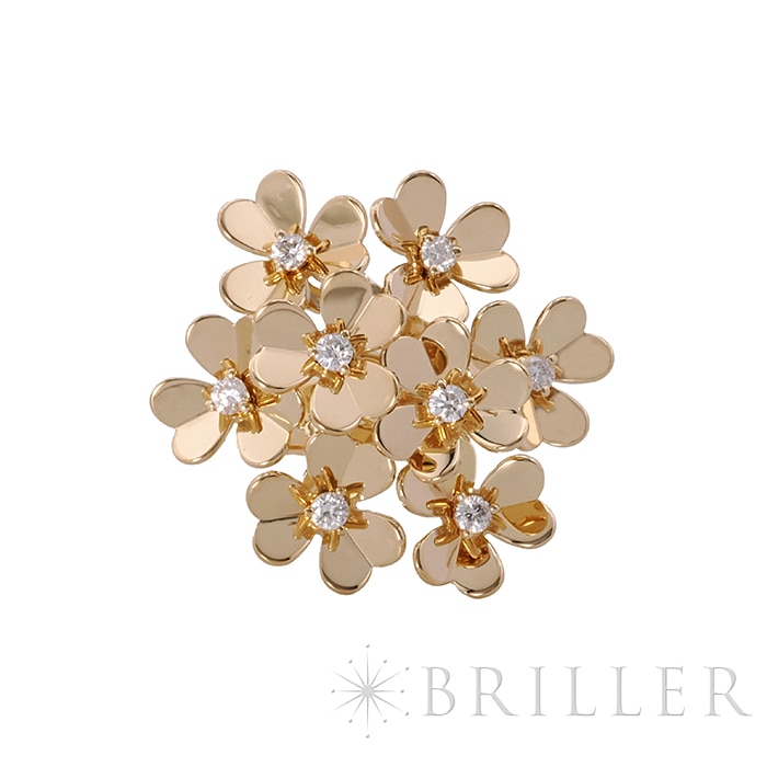 Van Cleef & Arpels ヴァン クリーフ&アーペル フリヴォル リング 8フラワー イエローゴールド ダイヤモンド 13号 VCARB67700 メイン