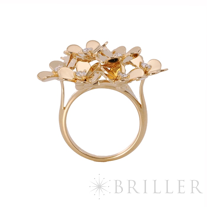 Van Cleef & Arpels ヴァン クリーフ&アーペル フリヴォル リング 8フラワー イエローゴールド ダイヤモンド 13号 VCARB67700 3