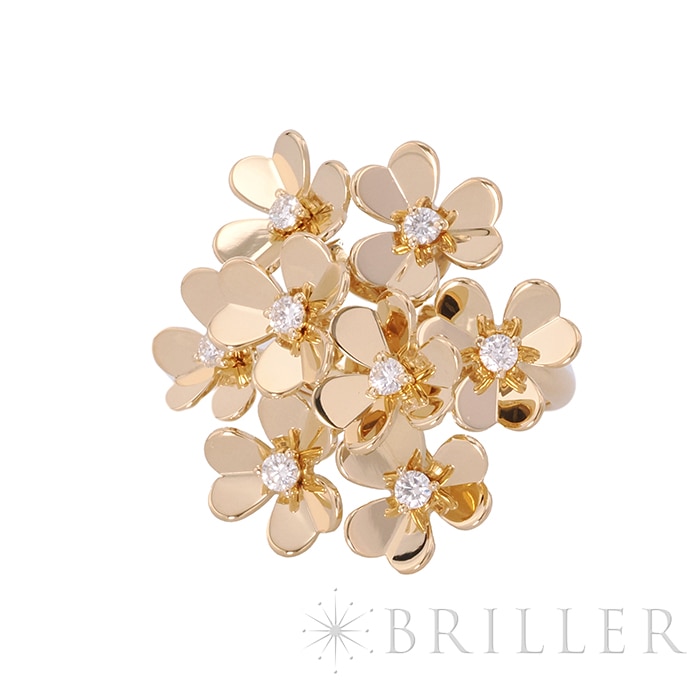 Van Cleef & Arpels ヴァン クリーフ&アーペル フリヴォル リング 8フラワー イエローゴールド ダイヤモンド 13号 VCARB67700 5