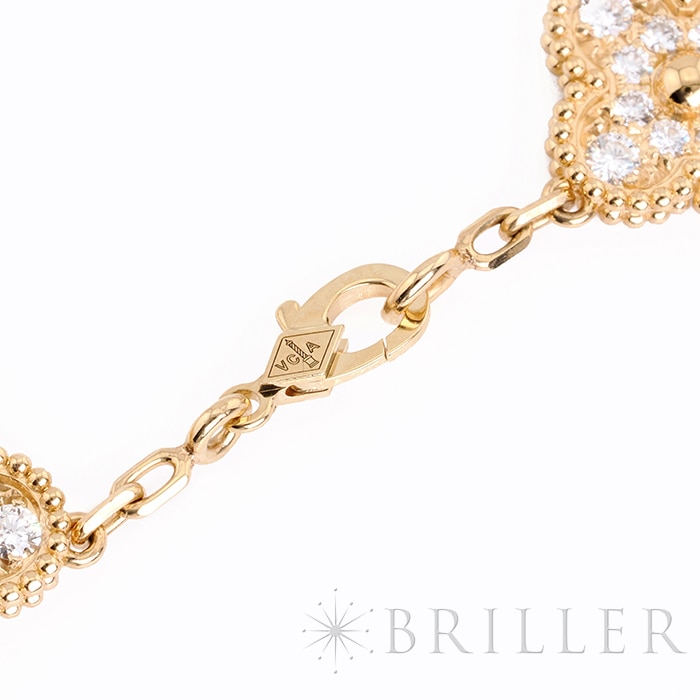 Van Cleef & Arpels ヴァン クリーフ&アーペル アルハンブラ ヴィンテージ アルハンブラ ブレスレット 5モチーフ イエローゴールド ダイヤモンド VCARA41400 10