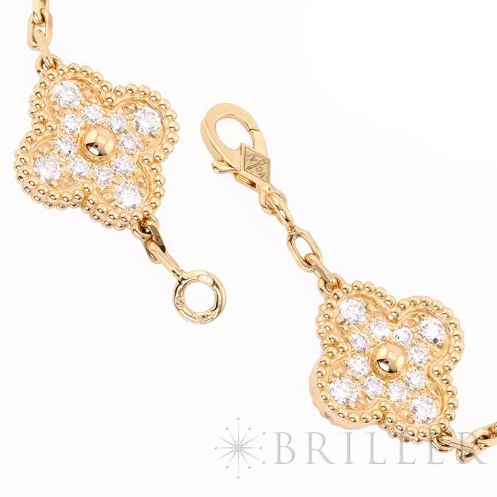 Van Cleef & Arpels ヴァン クリーフ&アーペル アルハンブラ ヴィンテージ アルハンブラ ブレスレット 5モチーフ イエローゴールド ダイヤモンド VCARA41400 11