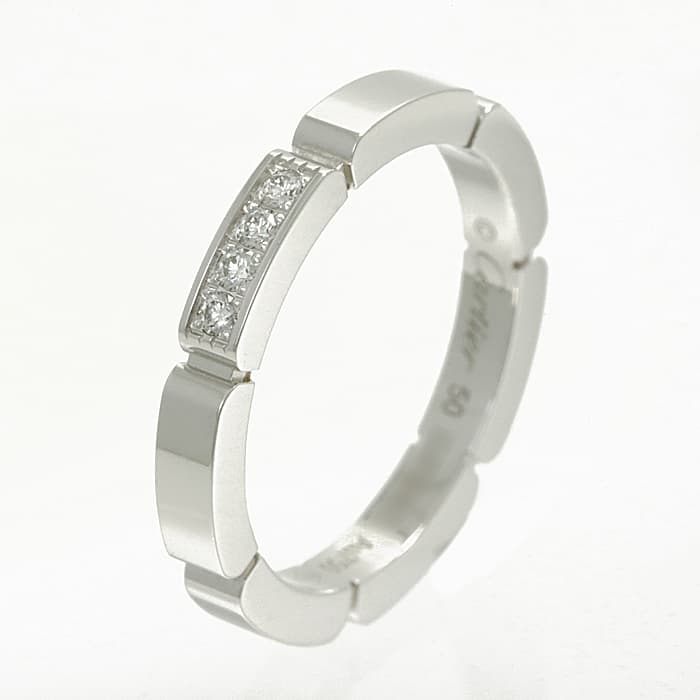 CARTIER カルティエ マイヨン パンテール リング ホワイトゴールド ダイヤモンド4石 10号 B4080400 2