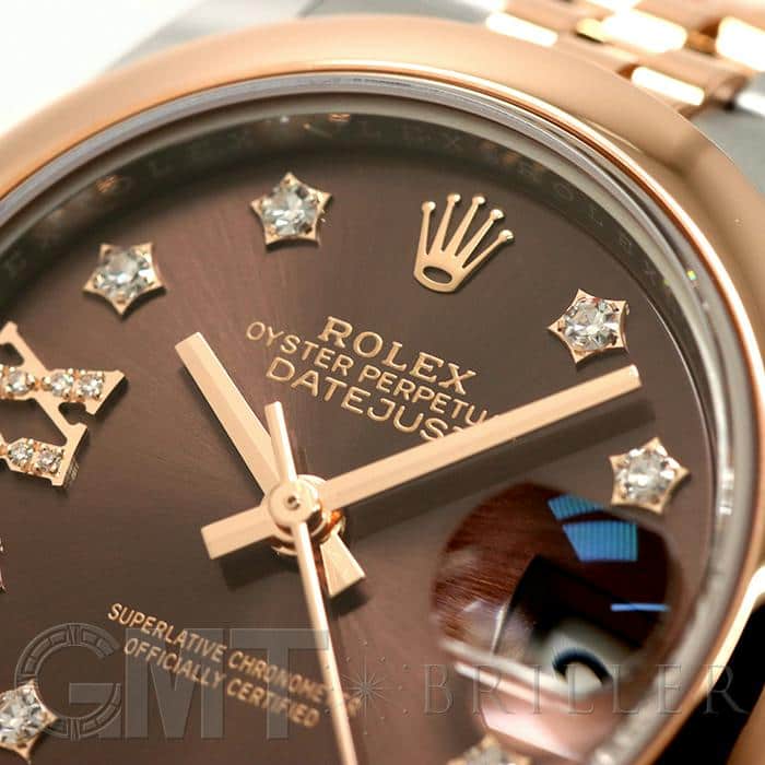 ROLEX ロレックス デイトジャスト 279161 チョコ 9Pスター IXダイヤ ジュビリーブレス 14