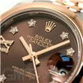 ROLEX ロレックス デイトジャスト 279161 チョコ 9Pスター IXダイヤ ジュビリーブレス 14