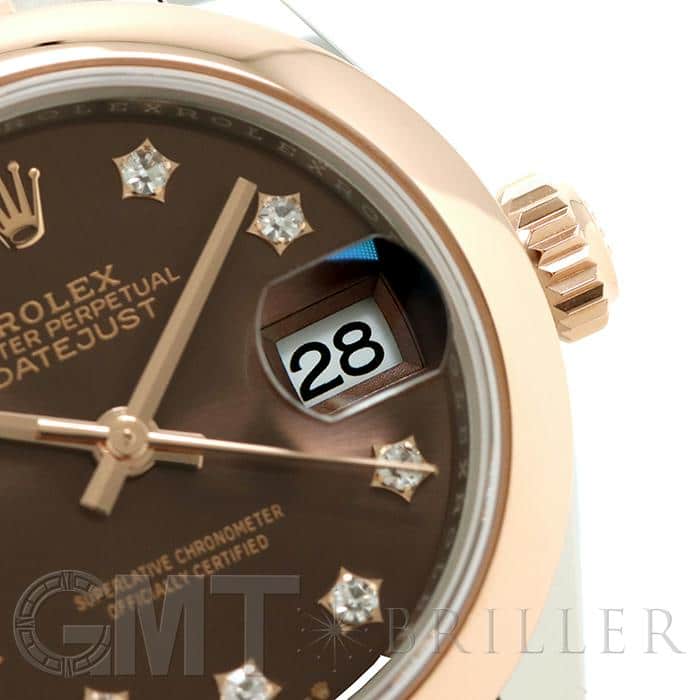 ROLEX ロレックス デイトジャスト 279161 チョコ 9Pスター IXダイヤ ジュビリーブレス 17