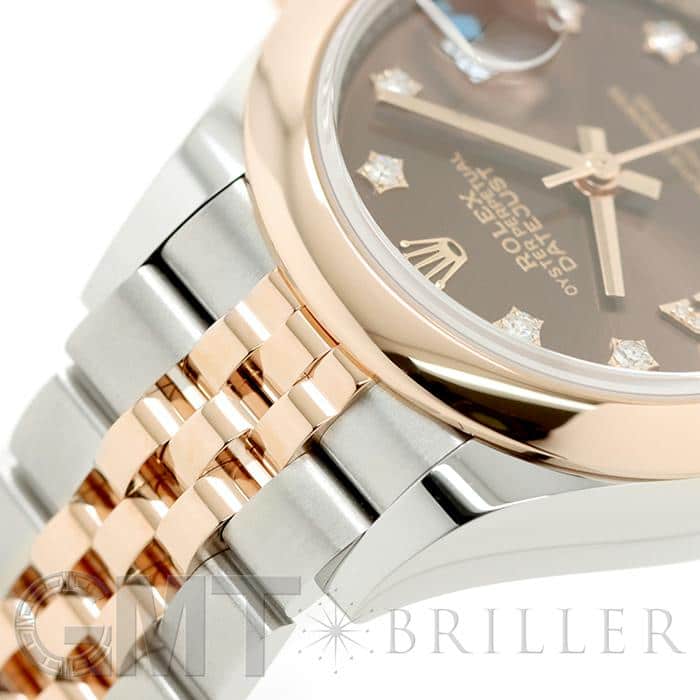 ROLEX ロレックス デイトジャスト 279161 チョコ 9Pスター IXダイヤ ジュビリーブレス 18