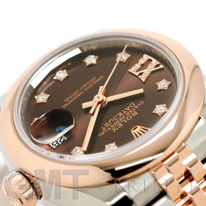 ROLEX ロレックス デイトジャスト 279161 チョコ 9Pスター IXダイヤ ジュビリーブレス 19