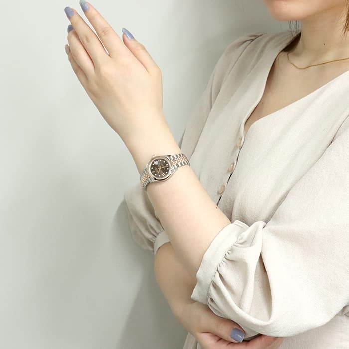 ROLEX ロレックス デイトジャスト 279161 チョコ 9Pスター IXダイヤ ジュビリーブレス 29