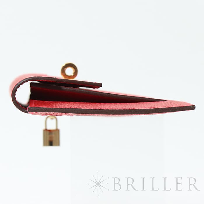HERMES エルメス ケリー ケリーポケット エプソン ルージュカザック ゴールド金具 9
