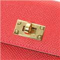 HERMES エルメス ケリー ケリーポケット エプソン ルージュカザック ゴールド金具 11