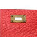 HERMES エルメス ケリー ケリーポケット エプソン ルージュカザック ゴールド金具 18