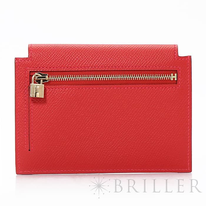HERMES エルメス ケリー ケリーポケット エプソン ルージュカザック ゴールド金具 1
