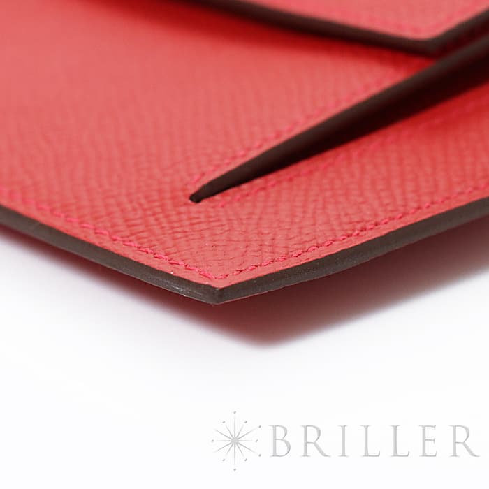 HERMES エルメス ケリー ケリーポケット エプソン ルージュカザック ゴールド金具 20