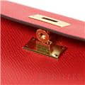 HERMES エルメス ケリー ケリーポケット エプソン ルージュカザック ゴールド金具 24