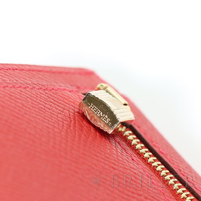 HERMES エルメス ケリー ケリーポケット エプソン ルージュカザック ゴールド金具 27
