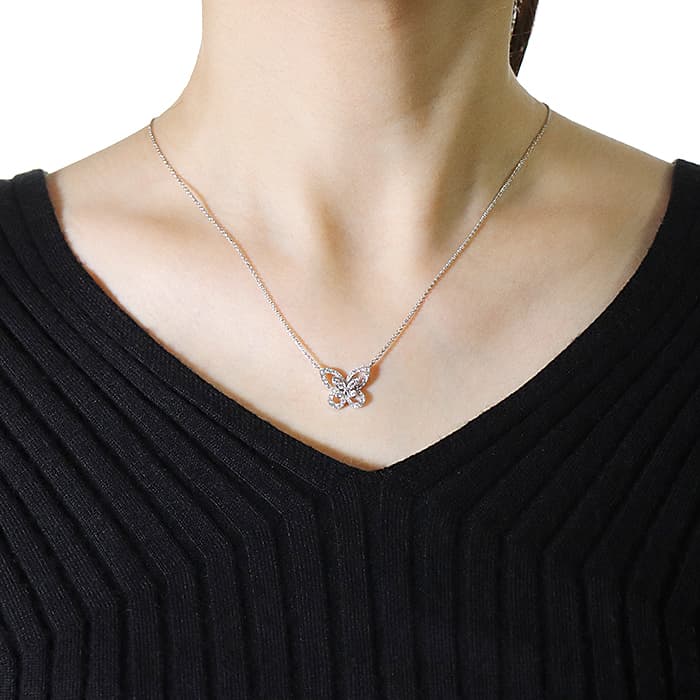 GRAFF グラフ バタフライ シルエット ダイヤモンド ミニ ペンダント RGP695 14