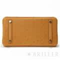 HERMES エルメス バーキン 25 オーストリッチ ゴールド ゴールド金具 19