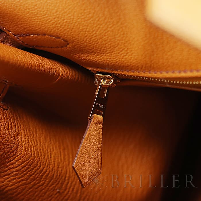 HERMES エルメス バーキン 25 オーストリッチ ゴールド ゴールド金具 20